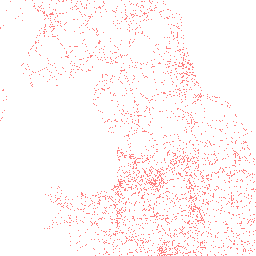 Public roads (A and B roads and motorways) preview